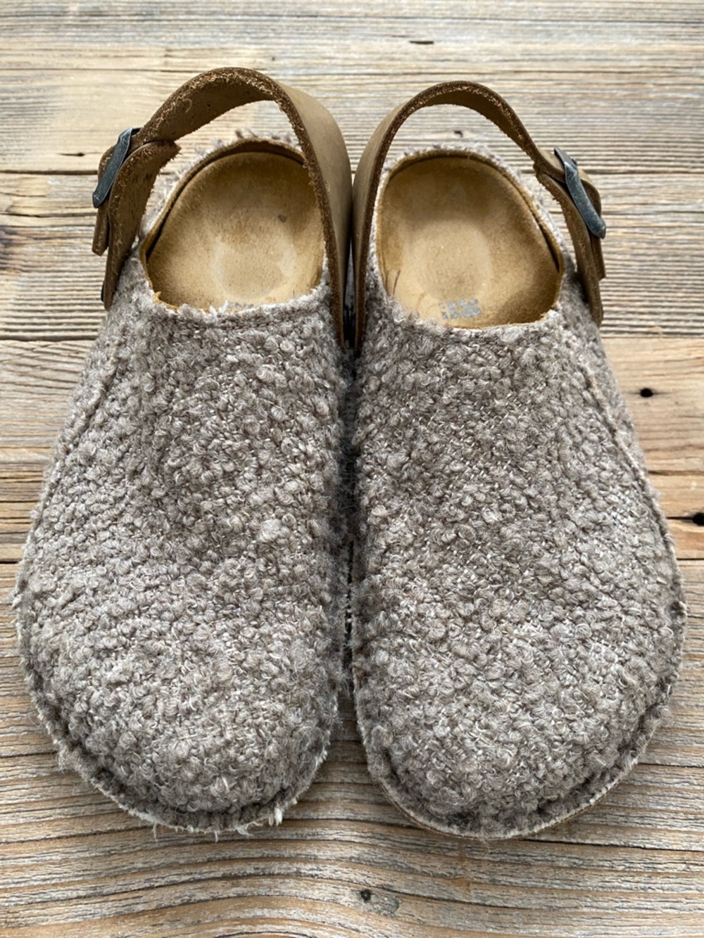 Birkenstock Lutry Premium TEX Textile in Gray Taupe. Size 38.